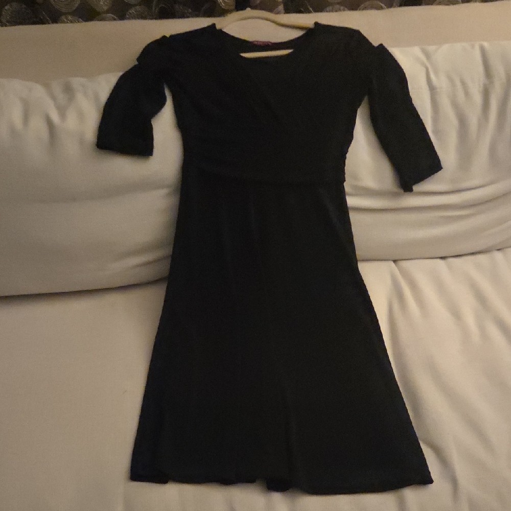 Merona Elegant Black Long Sleeve Dress